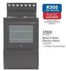 OK Furniture Univa - black 4-plate electric stove u116b/1 offer
