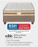 OK Furniture Edblo - 152cm vitara base set offer