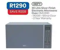 OK Furniture Defy - 30 litre silver-finish electronic microwave oven dmo390 offer