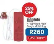 OK Furniture 4-way red high surge multiplug offer
