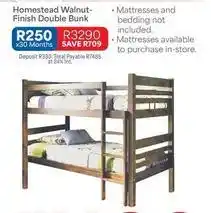 OK Furniture Finish - homestead walnut- double bunk offer