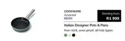 Hirsch's Italian Designer Pots & Pans offer