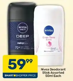 Pick n Pay Nivea Deodorant Stick Assorted offer