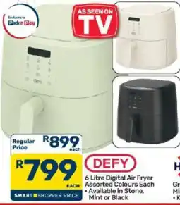 Pick n Pay Hypermarket DEFY 6 Litre Digital Air Fryer Assorted offer