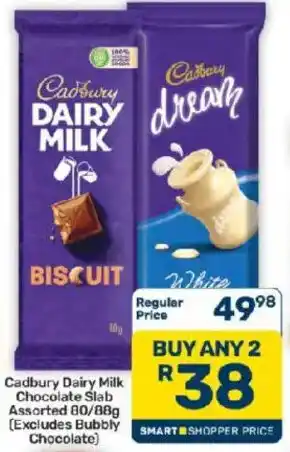 Pick n Pay Hypermarket Cadbury Dairy Milk Chocolate Slab Assorted offer