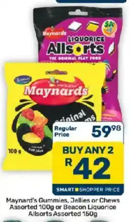 Pick n Pay Hypermarket Maynards Gummies, Jellies or Chews Assorted offer