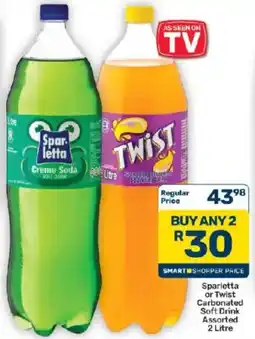 Pick n Pay Hypermarket Sparletta or Twist Carbonated Soft Drink Assorted offer