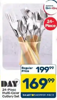 Pick n Pay Hypermarket DAY 24-Piece Multi-Color Cutlery Set offer