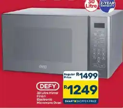 Pick n Pay Hypermarket DEFY 30 Litre Mirror Finish Electronic Microwave Oven offer