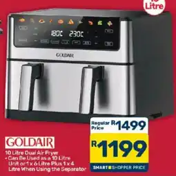 Pick n Pay Hypermarket GOLDAIR 10 Litre Dual Air Fryer offer