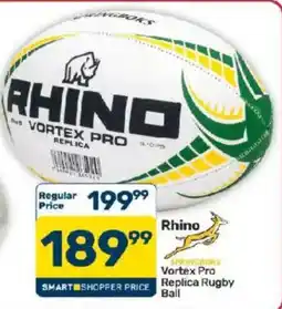 Pick n Pay Hypermarket Rhino Vortex Pro Replica Rugby Ball offer