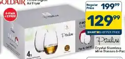 Pick n Pay Hypermarket Pauline Crystal Stemless Wine Glasses 6-Pack offer