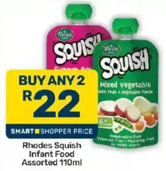 Pick n Pay Rhodes Squish Infant Food Assorted offer