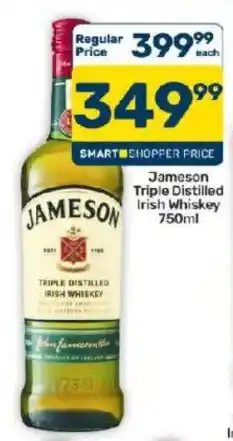 Pick n Pay Hypermarket Jameson Triple Distilled Irish Whiskey offer