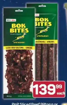 Pick n Pay Bok Bites Sliced Beef Biltong offer
