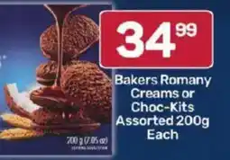 Pick n Pay Bakers Romany Creams or Choc-Kits Assorted offer