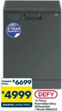Pick n Pay Hypermarket DEFY 13-Place Manhattan Grey Dishwasher offer
