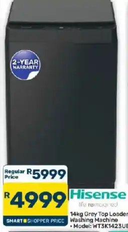 Pick n Pay Hypermarket Hisense 14kg Grey Top Loader Washing Machine offer
