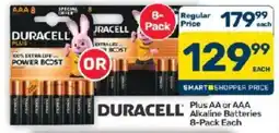 Pick n Pay Hypermarket DURACELL Plus AA or AAA Alkaline Batteries offer