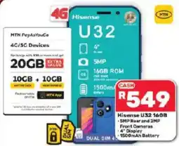 Pick n Pay Hypermarket Hisense U32 offer