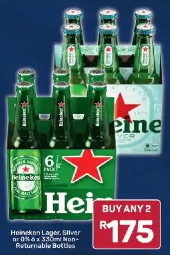 Heineken Lager, Silver or 0%