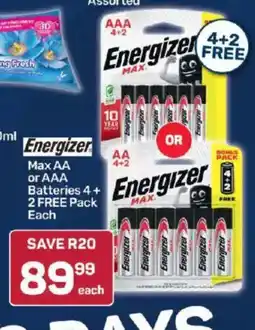 Pick n Pay Energizer Max AA or AAA Batteries offer