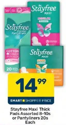 Pick n Pay Stayfree Maxi Thick Pads Assorted offer