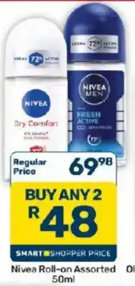 Pick n Pay Hypermarket Nivea Roll-on Assorted offer