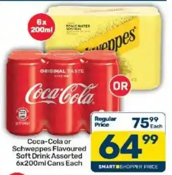 Coca-Cola or Schweppes Flavoured Soft Drink Assorted