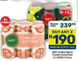 Pick n Pay Liquor B&T Vodka Spirit Cooler Assorted offer