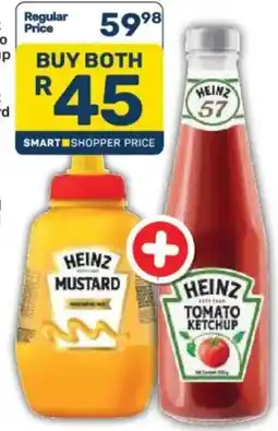Pick n Pay Heinz Mustard + Heinz Tomato Ketchup offer