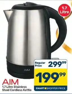 Pick n Pay AIM 1.7 Litre Stainless Steel Cordless Kettle offer