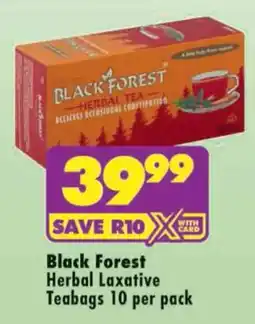 Shoprite Black Forest Herbal Laxative Teabags offer