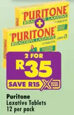 Shoprite Puritone Laxative Tablets offer