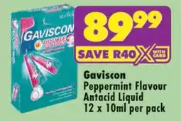 Shoprite Gaviscon Peppermint Flavour Antacid Liquid offer