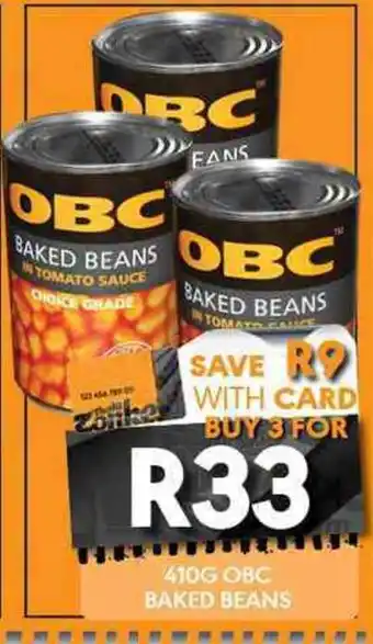 OBC Meat & Chicken OBC Baked Beans offer