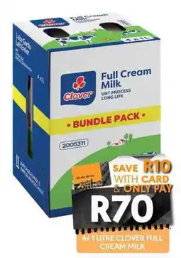 OBC Meat & Chicken Clover Full Cream Milk offer