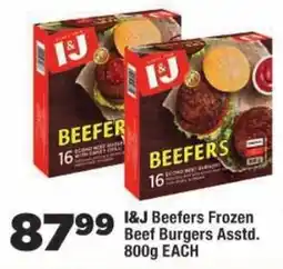 OK Foods I&J Beefers Frozen Beef Burgers offer