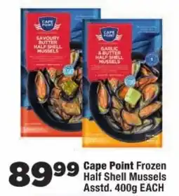 OK Foods Cape Point Frozen Half Shell Mussels offer