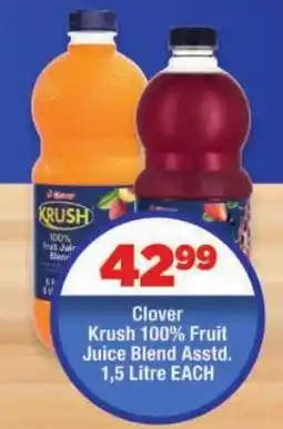 OK Foods Clover Krush 100% Fruit Juice Blend Assorted offer