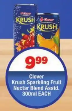 OK Foods Clover Krush Sparkling Fruit Nectar Blend offer