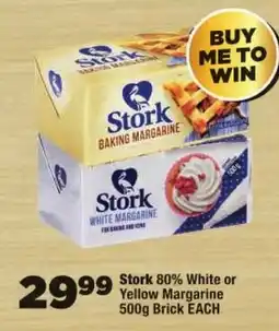 OK Foods Stork 80% White or Yellow Margarine offer