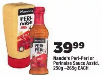 OK Foods Nando's Peri-Peri or Perinaise Sauce Assorted offer