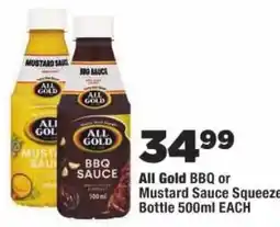 OK Foods All Gold BBQ or Mustard Sauce Squeeze Bottle offer