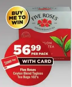 OK Foods Five Roses Ceylon Blend Tagless Tea Bags offer