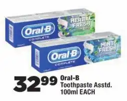 OK Foods Oral-B Toothpaste Assorted offer
