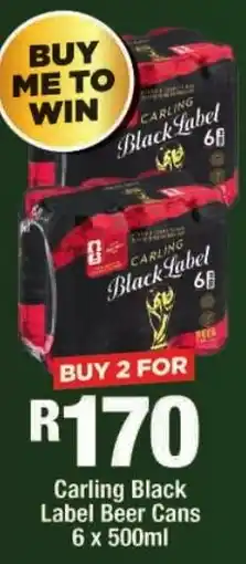OK Liquor Carling Black Label Beer Cans offer
