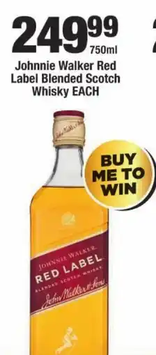 OK Liquor Johnnie Walker Red Label Blended Scotch Whisky offer