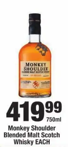 OK Liquor Monkey Shoulder Blended Malt Scotch Whisky offer