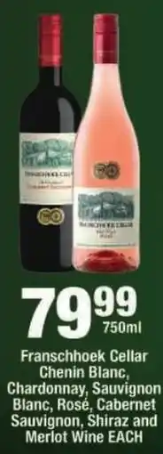 OK Liquor Franschhoek Cellar Wine offer